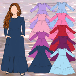 chinese dress ladies Mila & Rose What's the Scoop Ruffle Maxi Dress main image 0