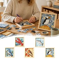 Kit d'art textile Kintsugi DIY Premium, motif hippocampe, sans couture, peinture sur tissu Susaiga doré, ensemble de loisirs créatifs pour la décoration intérieure