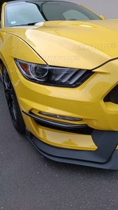 Un Par de Cubiertas Decorativas para Faros Antiniebla Delanteros para Ford Mustang 2015-2021, Aspecto de Fibra de Carbono Negro Mate - Product Image 6