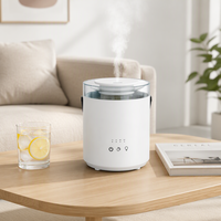 Humidificateur ultrasonique intelligent GEMEO Smart Touch 2,3 L, diffuseur d'huiles essentielles, lumières LED, fonctionnement silencieux <36 dB, design portable