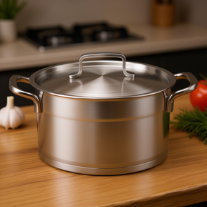 Olla para carne de acero inoxidable con tapa para cocinar grandes porciones - Product Image 3