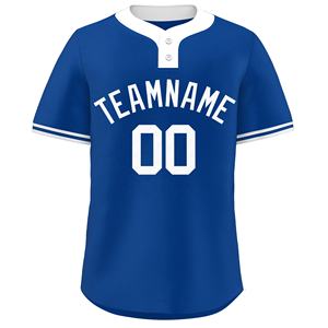 थोक अनुकूलन योग्य लघु आस्तीन बेसबॉल जर्सी 2 बटन पल्लोवर मुद्रित सादे शर्ट व्यक्तिगत सस्ती जर्सी - Product Image 2