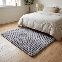 Tapis en fausse fourrure de lapin, effet nuage, moelleux et bouclé, pour chambre à coucher, salon, tapis doux, décoration intérieure, chaleureuse ambiance maison.