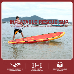 Tabla de SUP Inflable Skatinger de 11' con Tecnología Drop Stitch y 12 Asas para Salvamento Acuático en Playa - Product Image 3