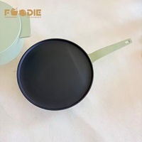 Poêle à frire en fonte émaillée de titane légère de haute qualité, poêle plate Tawa, poêle à crêpes ronde, poêle à crêpes Teppanyaki, poêle grill plate