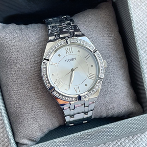 <span class=keywords><strong>Reloj</strong></span> Cronógrafo <span class=keywords><strong>de</strong></span> Lujo para Mujer, 36 mm, Tamaño Clásico, Acero Inoxidable, Cuarzo, Cristal Mineral, Resistente al Agua 30M - Product Image 3