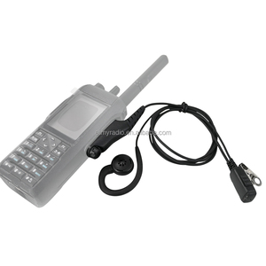 Auriculares con cable de PU de alta calidad OEM, auriculares walkie talkie con ganchos para las orejas en forma de G para radio bidireccional R7 R7A - Product Image 3