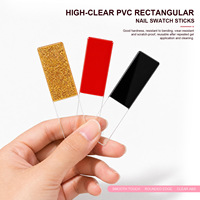 Lot de 50 présentoirs carrés transparents pour vernis à ongles – Nuancier professionnel pour nail art