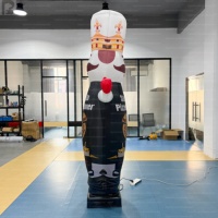 Gigantesque figurine gonflable de chef de kebab de 2 m avec logo personnalisé, lumières LED et fonction de danse aérienne pour la publicité de restaurant