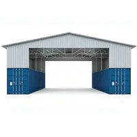 Abri de conteneur certifié CE 20FT 40FT, kit de toit en acier étanche pour conteneur, abri de stockage portable