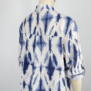 Primavera ed estate vendita calda moda Casual modello stampato camicia a maniche lunghe <span class=keywords><strong>pantaloni</strong></span> a gamba larga abito da <span class=keywords><strong>donna</strong></span> - Product Image 2