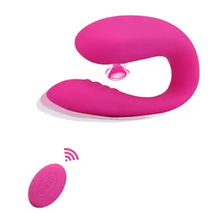 Vibrateur de génération 1 Vibrateur à succion en forme de U Télécommande Point G Masseur à succion de tétons et de clitoris pour femmes