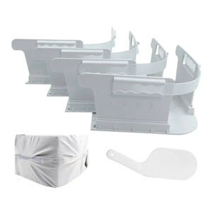 Sujetadores de sábanas con correas para esquinas de sábanas ajustables, con tiras de bloqueo y clips de sujeción para cubiertas de esquinas de sábanas ajustables - Product Image 1