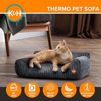 Canapé chauffant pour animaux de compagnie, lit pour chien, coussin chauffant électrique, canapé en velours côtelé, cama calefactable para perros, tapis chaud lavable pour l'hiver