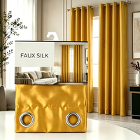 Rideaux en Faux Soie 2 Pièces 54"x84" Vente en Gros Direct Usine, Traitements de Fenêtre de Luxe, Rideaux Personnalisables en Taille et Couleur