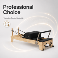 Machine de Pilates Reformer en bois de chêne massif, équipement d'exercice professionnel certifié CE pour studio, salle de sport à domicile, fitness