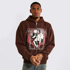 Sweat-shirt à capuche en coton uni avec LOGO imprimé numérique, grande taille, OEM, personnalisé - Product Image 1