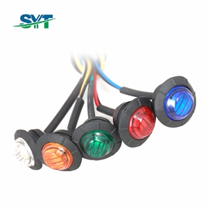 새로운 3/4인치 LED 트럭용 클리어런스 방향지시등 노란색 흰색 빨간색 파란색 사이드 마커 표시등 12V/24V DC 고품질 - Product Image 1