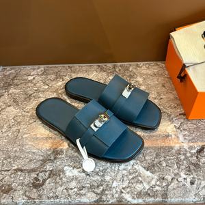 Sandales plates d'été pour femmes, confortables, à bout ouvert, avec empeigne en sangle tendance, en cuir véritable - Product Image 2