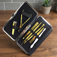 Kit de manucure et pédicure professionnel en acier inoxydable, style classique, durable, 10-en-1, coupe-ongles, ensemble de 6 à 8 pièces pour