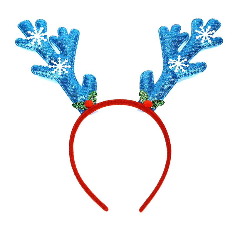 Haoqina Christmas Reindeer Antlers Headband Hairpins Hairbands Girls Beauty Headdresses Pine Cone Hair Accessories Cute