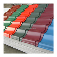 Tuiles de toiture en acier galvanisé ondulé 0,35*850*3,66M Prix Feuille de toiture métallique pour service de découpe de feuilles inclus