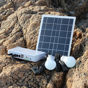 Srsolar 3.7v 4400mah Lithium <b>Battery</b> 16.28W Solar Power Bank <b>6V</b> 5W Small Solar System With 2 Solar Lights for House SRL-3B Solar - Product Image 4