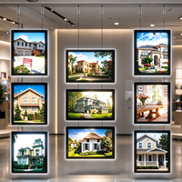 Cadre d'affichage numérique LED vertical mural intérieur en acrylique A3/A4 pour l'affichage immobiliaire