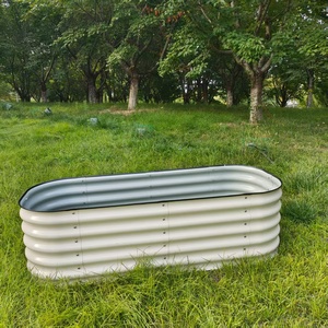 88-Lits de jardin <span class=keywords><strong>surélevés</strong></span> Lits de fleurs <span class=keywords><strong>surélevés</strong></span> S-4.5FT * 17IN Paniers de gabions Acier galvanisé PVDF peint Compost <span class=keywords><strong>Bacs</strong></span> de stockage Clôture - Product Image 3