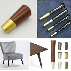 Fundas para Patas de Muebles Yuyao, Imitación Cobre, Cónicas, Protectoras, Decorativas, para Patas de Mesa, Silla y Taburete de Interior - Product Image 1