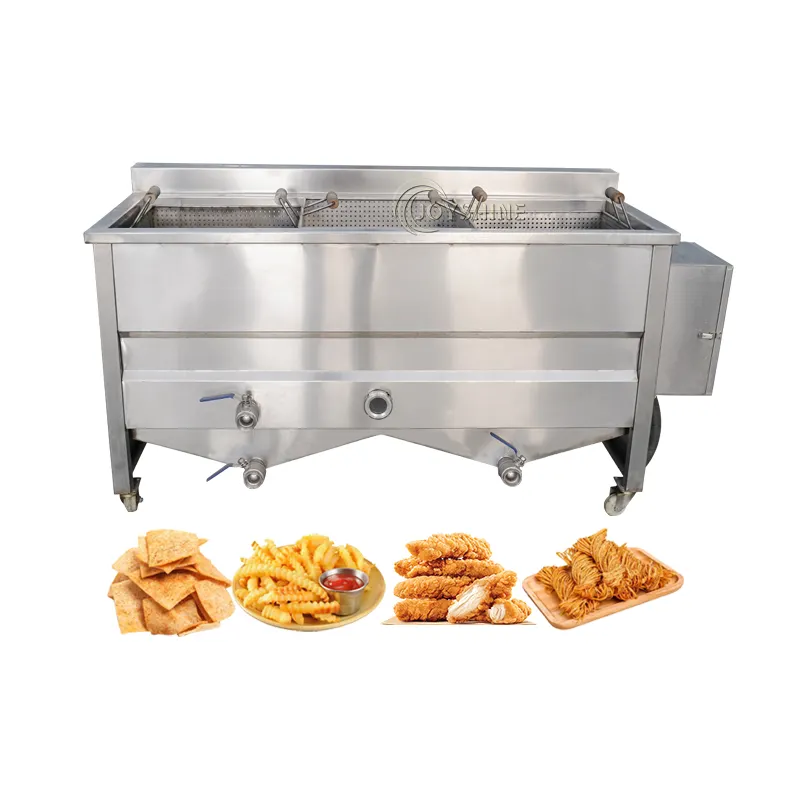 Freidora automática para freír pollo, máquina para freír patatas fritas, cesta automática