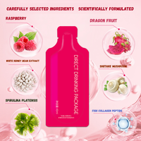 Bebidas Prebióticas para Mujeres, Concentrado de Fruta de Frambuesa con Dipeptido, para Pérdida de Peso
