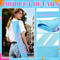 Sac de rangement Mahjong transfrontalier en tissu Oxford, style urbain simple, grande capacité, sac de yoga imperméable, écologique et durable