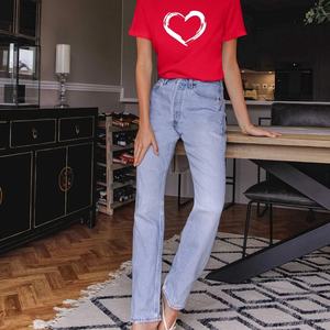 Camisetas Casuales Transpirables de Manga Corta con Cuello Redondo y Logotipo Estampado, 170 Gsm, 100% Algodón Tejido, para Mujer, Venta al Por Mayor, Personalizadas - Product Image 3