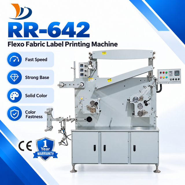 New Automatic RD Ribbon Flexographic Flatbed CI 6-Color 60m/min Android Control Water Washing Label Printing Machine for Carton
