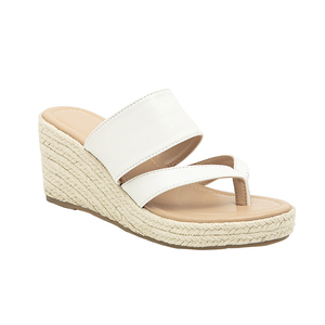 Sandalias de Plataforma con Cuña para Mujer, Sandalias de Paja Cómodas, Sandalias Casuales Diarias <span class=keywords><strong>Blancas</strong></span>, Espadriles <span class=keywords><strong>Blancas</strong></span> con Cuña, Mules - Product Image 2
