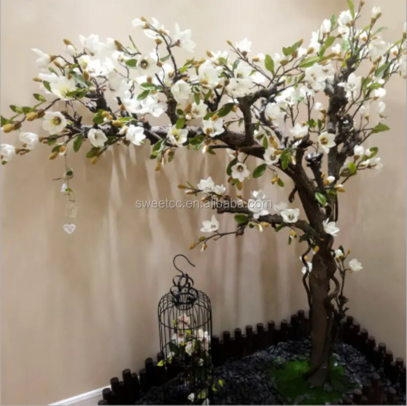 Factory wholesale popular lifelike colorful artificial magnolia flowers with buds