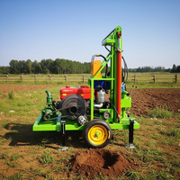 Foreuse portable compacte pour puits d'eau, profondeur 200m, avec pompe hydraulique à engrenages diesel pour usage agricole et domestique