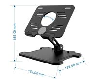 Vente en gros de support pour téléphone tablette PC avec logo personnalisé Support de table de bureau pliable en alliage ABS