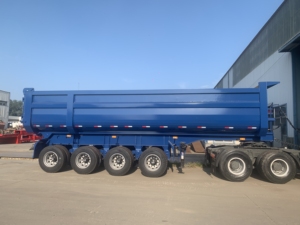 Semirremolque de volteo trasero de acero de alta eficiencia tipo U de 4 ejes, nuevo, 30000 kg de carga útil para transporte de ingeniería transfronterizo - Product Image 4