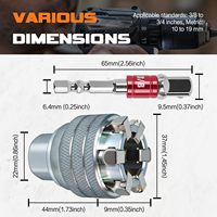 Clé à douille universelle réglable, entraînement 3/8 pouces, adaptateur de perceuse multifonction, convient aux écrous de 10 à 19 mm, outil de réparation automobile