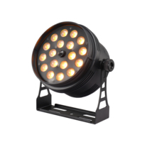 Projecteur PAR LED en aluminium 18x18W 6-en-1 RGBWAUV avec zoom, DMX512, pour scène, DJ, discothèque, mariage, spectacle, événement