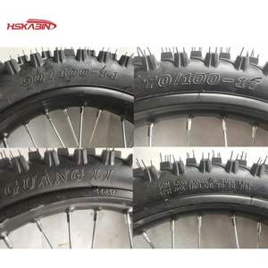 Jantes en aluminium haute résistance SDG 15 mm, moyeu noir, nouveau jeu complet de pneus tout-terrain pour moto, tailles 14 pouces, matériau caoutchouc, indice de charge 55 - Product Image 4