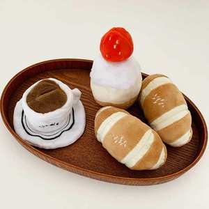 Tea Time Snuffle peluche Pet Toy con suono increspato lento mangiatoia <span class=keywords><strong>Puzzle</strong></span> giocattolo per il lavoro del naso per cani e gatti arricchimento interattivo - Product Image 1