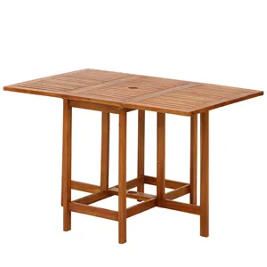 Ensemble de table pliante en bambou durable et économique Ensemble de table à manger pliable en bambou portable Table en bambou naturel 4 places