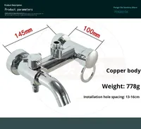 Robinet de douche mural moderne en cuivre chromé avec mitigeur dissimulé et pommeaux de douche économiseurs d'eau chaud/froid