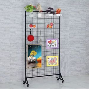 Grille de stand pliante portable de style moderne Support rectangulaire en fer avec techniques de laque pour suspendre des marchandises sur les <span class=keywords><strong>marchés</strong></span> de nuit - Product Image 6