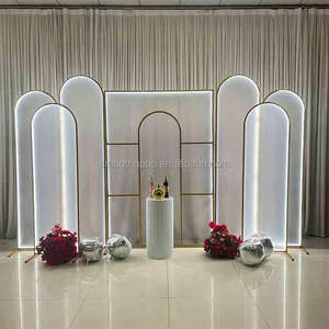 Accessoires <span class=keywords><strong>de</strong></span> mariage tendance, écran en fer, mise en scène <span class=keywords><strong>de</strong></span> mariage, arche en métal doré, zone d'accueil, <span class=keywords><strong>cadre</strong></span> décoratif <span class=keywords><strong>de</strong></span> fond - Product Image 3