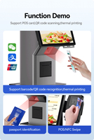 Terminal de point de vente (PDV) tactile Android 21,5 pouces en gros, borne de libre-service avec lecteur QR, imprimante et NFC pour distributeur automatique sous Windows