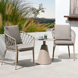 새로운 디자인 정원 소파 고정되는 가구를 위한 현대 안뜰 옥외 밧줄 가구는 밧줄 의자를 주문을 받아서 만들었습니다